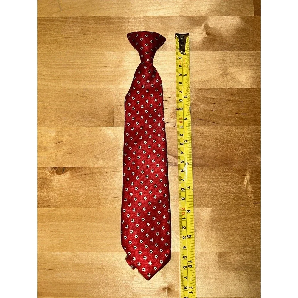 Boys Red Clip On Tie